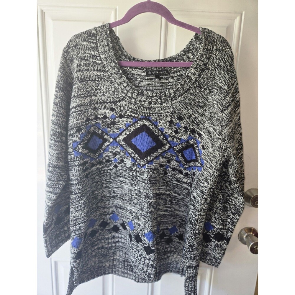 Derek Heart Women's Sweater Pullover  3X Long Sleeve Color  Grey